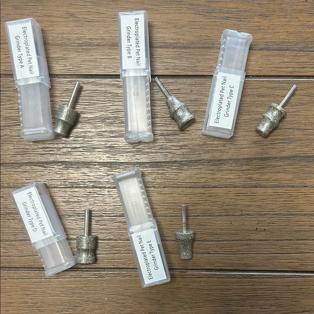 Electroplated Pet Nail Grinder Bits - Silver